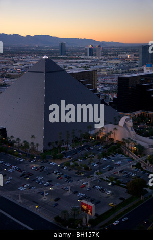 Vista aerea del Luxor, Las Vegas, Nevada. Foto Stock