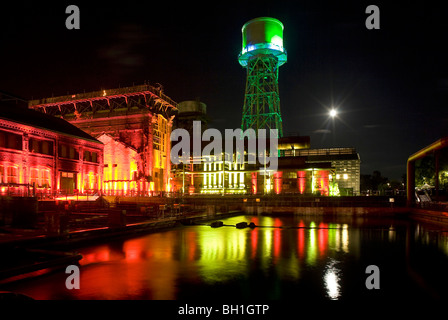 Illuminazione, Jahrhunderthalle, Bochum Ruhr, Nord Reno-Westfalia, Germania Foto Stock