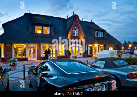 Auto, negozio di lusso, Kampen, Sylt Isola del nord Isole Frisone, Schleswig-Holstein, Germania Foto Stock