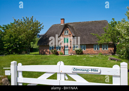 Museo, Oeoemrang Hus, Nebel, Amrum Island, a nord delle Isole Frisone, Schleswig-Holstein, Germania Foto Stock