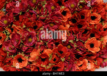 Close up seta bouquet di fiori Foto Stock