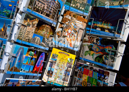 Barcellona - cartoline, libri guida Foto Stock