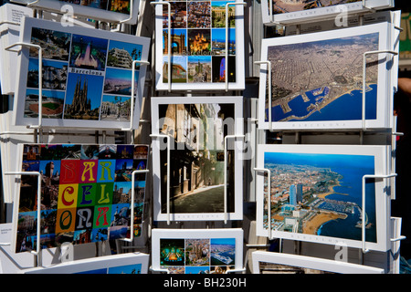 Barcellona - Cartolina, calendario, libri guida Foto Stock