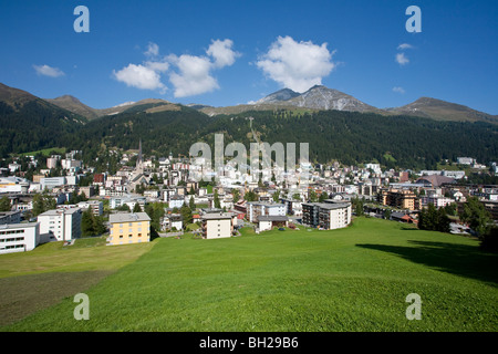 CITYSCAPE, Davos, Grigioni, Svizzera Foto Stock