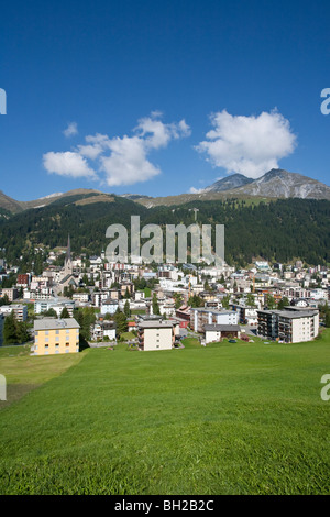 CITYSCAPE, Davos, Grigioni, Svizzera Foto Stock