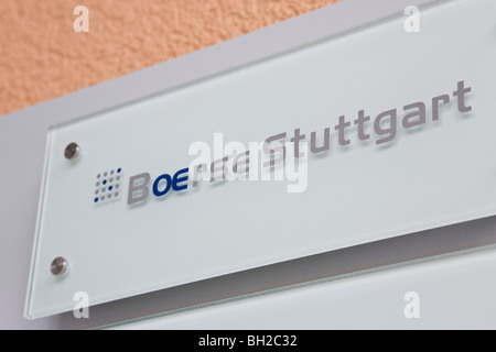 BOERSE STUTTGART, del mercato azionario, Stoccarda, Baden Wuerttemberg, Germania Foto Stock