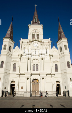 St Louis Cathedral, Jackson Square New Orleans, Louisiana Foto Stock