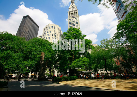 Il Madison Square è formata dalla intersezione della Quinta Avenue e Broadway in 23rd Street a New York City Foto Stock