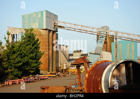 Parte della chiusa a sud crofty miniera di stagno vicino a Redruth in cornwall, Regno Unito Foto Stock