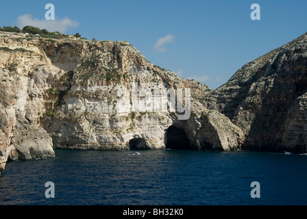 Wied iz Zurrieq, Vista Aerea, isola di Malta, la Repubblica di Malta, Foto Stock