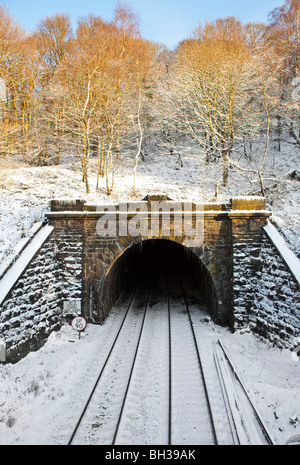 Totley tunnel in inverno Grindleford Derbyshire England Regno Unito Foto Stock