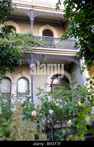 Casa a schiera brunswick street fitzroy Melbourne Victoria Australia Foto Stock