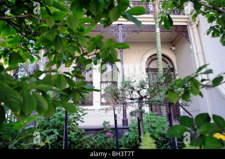 Casa a schiera brunswick street fitzroy Melbourne Victoria Australia Foto Stock