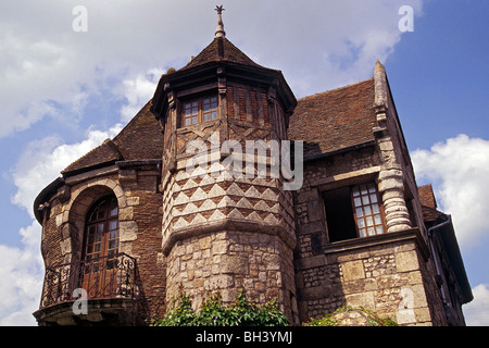 Architettura normanna, RUE DES CORDELIERS A PONT-AUDEMER, Eure (27), in Normandia, Francia Foto Stock