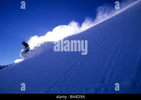 Uomo di sci in Colorado. Foto Stock