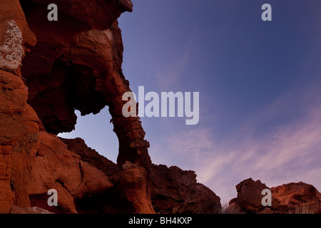 Strane formazioni rocciose, la Valle del Fuoco del parco statale, Nevada, STATI UNITI D'AMERICA Foto Stock