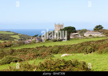 Il villaggio di Zennor, Cornwall Foto Stock