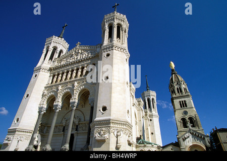 Esterno della Basilica Fourviere, Lione, RODANO (69), Francia Foto Stock