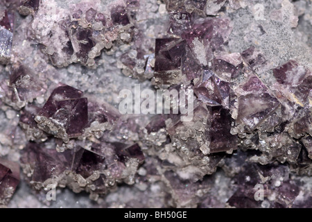 I cristalli di fluorite Rookhope, County Durham, Regno Unito Foto Stock