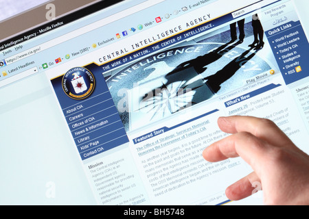Ci CIA Central Intelligence Agency sito web pagina web www online USA Foto Stock