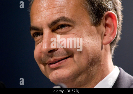 Il Primo Ministro spagnolo José Luis Zapatero Foto di Julio Etchart Foto Stock