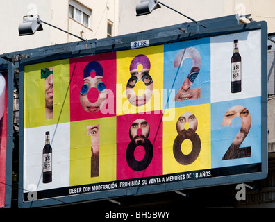 Buenos Aires Argentina street billboard sign city Foto Stock