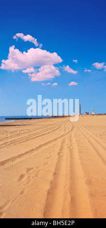 Scena di spiaggia da italiano resort Lido di Jesolo Foto Stock