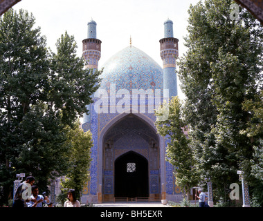 Moschea di Imam (Shah), Piazza Naghsh-e Jahan, Isfahan, Esfahan, Repubblica Islamica dell'Iran Foto Stock