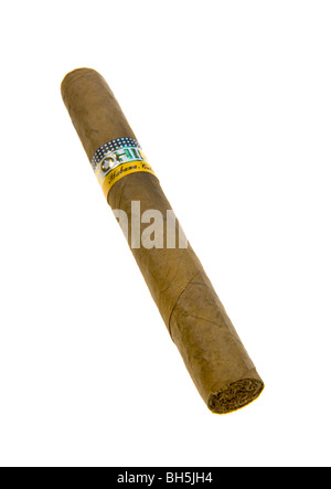 Habana sigari Cohiba siglo II il tubo a mano a mano il sigaro sigari di Avana Cuba Havanna Kuba fumando fumante fumatore di qualità elevata Foto Stock