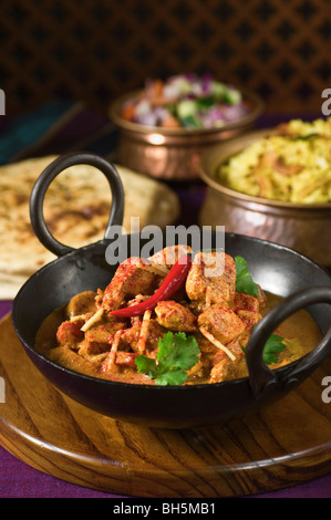 Balti pollo tikka masala curry indiane Foto Stock