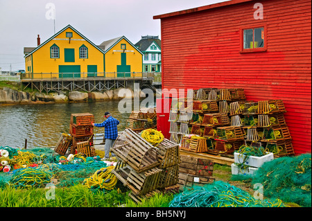 Canada, Terranova, Kittiwake Coast, Newtown, Barbour Villiage vivente eredità, 'La Venezia di Terranova', 'Road per la sho Foto Stock