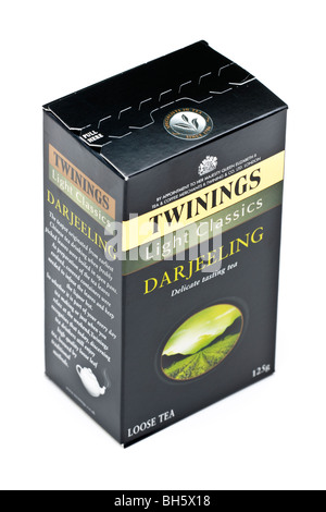 125 grammo scatola di luce di Twinings classici Darjeeling Tè sfuso Foto Stock