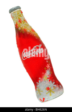 Bottiglia di Coca-Cola, edizione limitata Christmas Design. Foto Stock