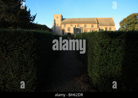 Chiesa di tutti i santi a Thornham sulla Costa North Norfolk. Foto Stock