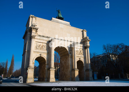 Siegestor Porta Vittoria Ludwigstrasse Schwabing Monaco di Baviera Baviera Germania Europa Foto Stock