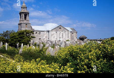 La Chiesa di San Giorgio sulla isola di Portland Foto Stock