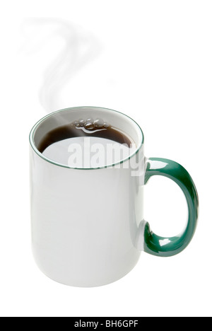 White tazza di caffè nero. Il cibo Foto Stock