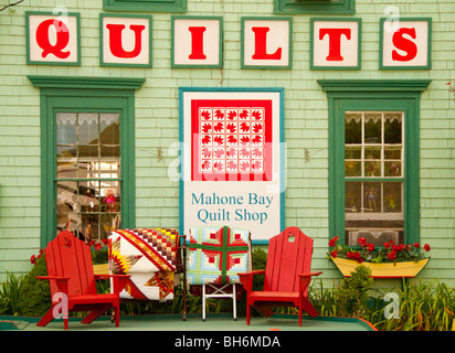 Nova Scotia, Mahone Bay, Mahone Bay Quilt Shop Foto Stock