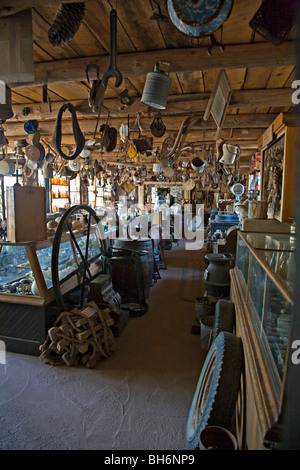 Vista interna del turchese Cerrillos Mining Museum di Los Cerrillos, Nuovo Messico Foto Stock