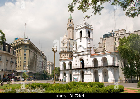 Buenos Aires il Cabildo ex governo house Plaza de Mayo Argentina Foto Stock