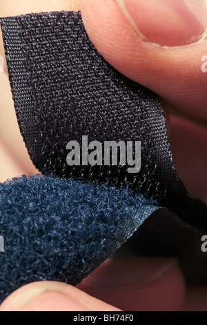 Dispositivo di tenuta a gancio e anello aka velcro in primo piano Foto Stock
