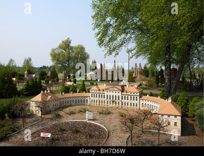 Pobiedziska miniatura Open Air Museum, Palazzo Rogalin modello, Wielkopolska, Polonia Foto Stock