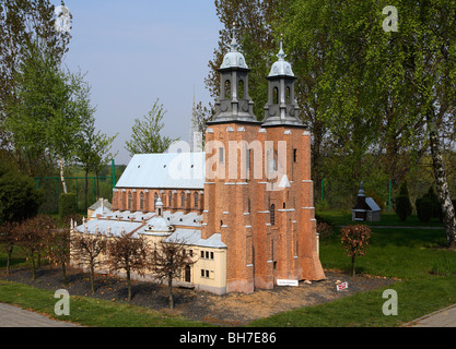 Pobiedziska miniatura Open Air Museum, Cattedrale di Gniezno, modello di Wielkopolska, Polonia Foto Stock