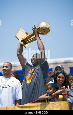 Victory Parade per 2009 campione NBA Los Angeles Lakers, 16 giugno 2009 Foto Stock