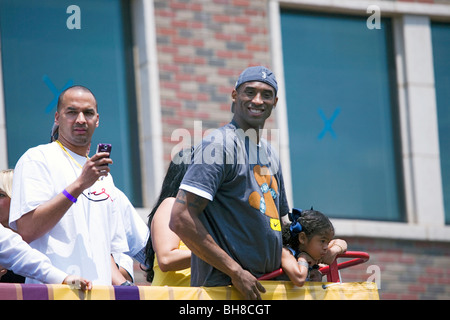 Victory Parade per 2009 campione NBA Los Angeles Lakers, 16 giugno 2009 Foto Stock