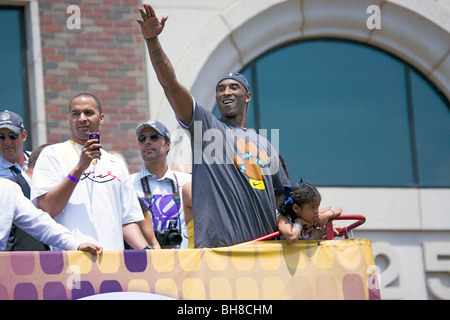 Victory Parade per 2009 campione NBA Los Angeles Lakers, 16 giugno 2009 Foto Stock