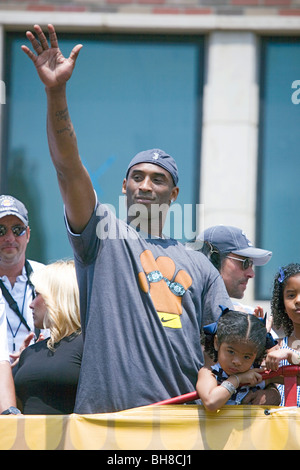 Victory Parade per 2009 campione NBA Los Angeles Lakers, 16 giugno 2009 Foto Stock