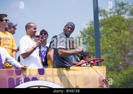 Victory Parade per 2009 campione NBA Los Angeles Lakers, 16 giugno 2009 Foto Stock