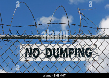 Nessun segno di dumping Foto Stock