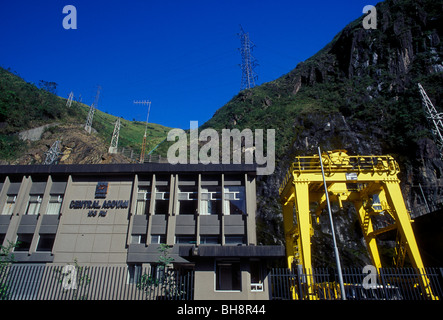 Agoyan Centrale Idroelettrica, Pastaza River Gorge, a est di Banos, provincia di Tungurahua, Ecuador, Sud America Foto Stock